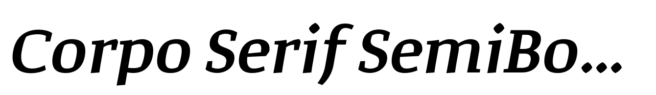 Corpo Serif SemiBold italic